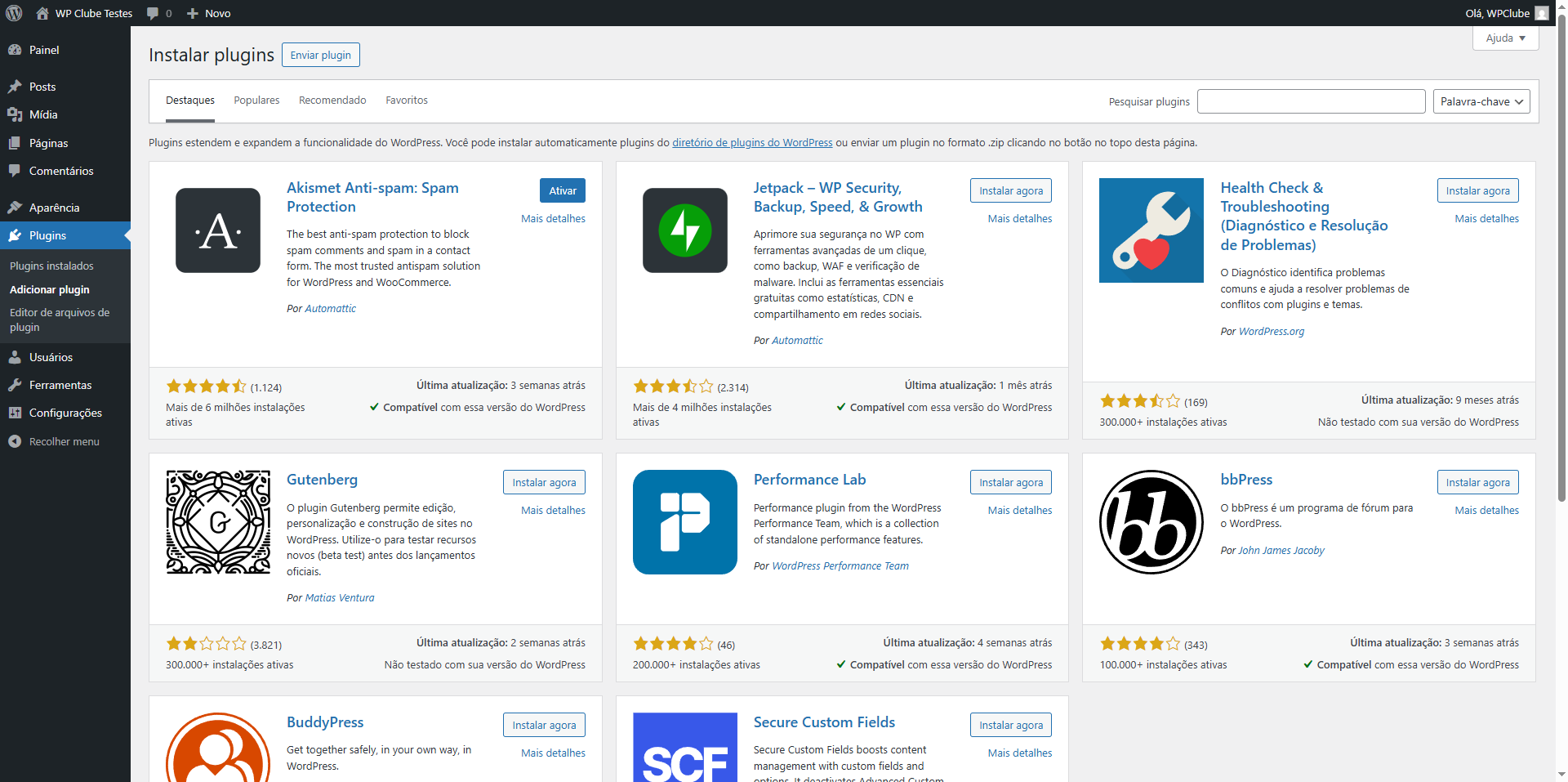 Como instalar plugins no WordPress - WP Clube
